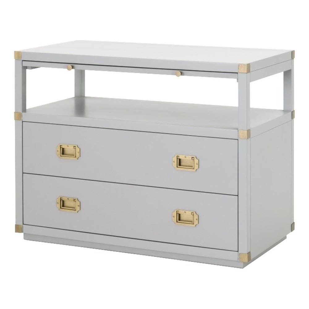 Star International Furniture Traditions Bradley 2-Drawer Wood Nightstand In Gray